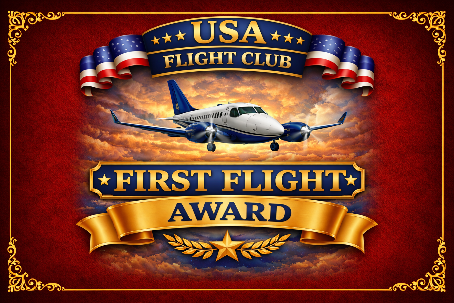 When a pilot has completed their first flight, award is auto granted upon completion.